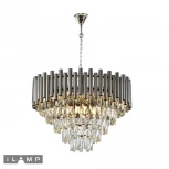 Подвесная люстра каскадная iLamp Savage P9510-8 NIC (220V, хрусталь, на цепи)