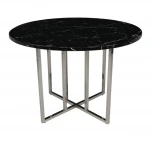 Стол обеденный IST-CASA Баррель F-1375, 110х110х75 см, черный мрамор