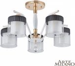 Потолочная люстра на штанге Arte Milano Napoli-2646 332646/5 FGD+WT (220V, подвески)