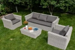 Лаунж-зона из искусственного ротанга, цвет бежевый 4SIS Капучино KS3C2T-4-SET beige
