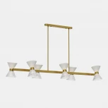 Потолочная люстра на штанге ST Luce SL2004 SL2004.313.12 латунь/прозрачный, белый, латунь G9 LED 12*5W (220V)