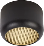 Светильник потолочный Feron HL364 Barrel ECHO 48398 чёрный, с антибликовой сеточкой (220V, круглые)