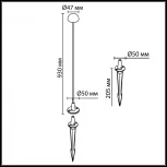 Уличный светильник IP65 Odeon Light Verde 7122/4GLB акрил/металл LED 4W 24V