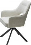 Стул M-City GUARA 180 град. поворот. цвет бежево-белый RAVEN 22 / черный каркас
