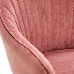 Стул с подлокотниками Вайд, каркас Черный, велюр Персиковый 2500000185816 Leset