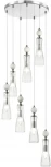 Потолочная люстра каскадная Lumion Emily 8268/7A хром/белый/прозрачный, металл/керамика/стекло Е14 7*40W 220V (на проводе)