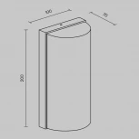 Настенный уличный светильник Maytoni Badd O454WL-L10GF3K1 (LED, 220V, IP54)