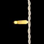 Гирлянда Бахрома 3,2 x 0,9 м Тепло-Белая 220В, 168 LED, Провод Белый Каучук, IP65