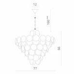 Подвесная люстра каскадная Divinare Chloe 7566/02 SP-18 (220V, хрусталь, на цепи)