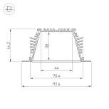 Профиль Arlight KLUS-POWER-RW70FS-2000 ANOD (Алюминий) 019882