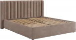 Кровать с основанием Ева 160х200 см Mebelson (ДСП,ЛДСП,Велюр/Латте) арт.ZO.KM1.6-23.2763