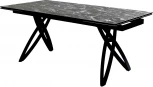 Стол PALERMO 180 TL-128 Испанская керамика черный контрастный мрамор / черный каркас М-City