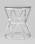 Журнальный стол Stool Group 50*50 ВИВА серебро стекло черное УТ000004639