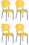 Обеденный стул Sunlight ОГОГО Обстановочка! (Металл,Велюр/Желтый) арт.914808