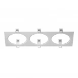 Рамка для трех встраиваемых светильников Lightstar Intero, прямоугольник, белый