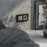 Рамка на 2 поста (черный алюминий) Werkel W0023508 (a066330)