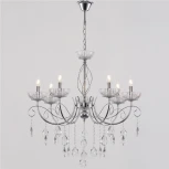 Подвесная люстра Reluce 04202-0.4-07 CR (220V, подвески, на цепи, подсвечник, свеча)