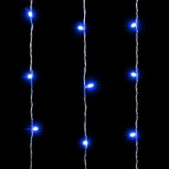 Гирлянда Занавес Облегченный 2 x 3 м Синий 220В, 600 LED, Провод Прозрачный ПВХ, IP54