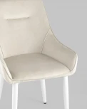 Стул Stool Group Диана велюр кремовый ножки белые УТ000031292