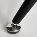 Стол FRONDO ( mod. DT1356) прозрачный/натуральный/черный (металл/стекло/дерево)