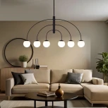 Потолочная люстра на штанге Eurosvet Cenacolo 30179/6 черный (220V)