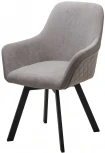 Стул JET 360 град. поворот. B22 Серый, велюр / черный каркас, М-City