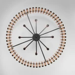 Потолочная люстра на штанге Castellie 361/8 черный/шампань