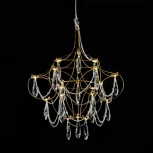 Подвесная люстра светодиодная хрустальная с пультом с регулировкой цветовой температуры Modelux MODELUX ML.5601.400P BS