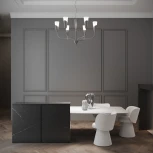 Подвесная люстра Wi-Fi Eurosvet Rhyton 60167/6 никель (220V, управление смартфоном, голосовое управление, умный дом - Minimir Home, Алиса, Маруся, Салют, на цепи)