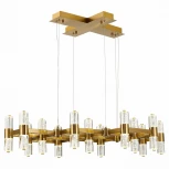 Подвесная люстра Gemina SL6007.203.26 Латунь/Прозрачный LED 26*2,5W 4000K (220V, на тросе)