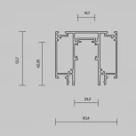 Шинопровод магнитный встраиваемый для натяжного потолка Maytoni Busbar trunkings Exility TRX034D-422W