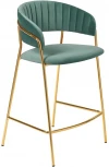 Стул полубарный Turin мятный с золотыми ножками Bradex Home FR 0913