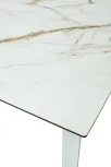 Стол CREMONA 180 KL-188 Контрастный мрамор матовый, итальянская керамика/ белый каркас М-City