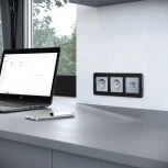 Рамка на 3 поста Platinum (черный алюминий) Werkel W0032608 (a059216)