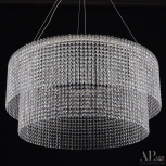 Подвесная люстра светодиодная APL LED Sicilia SH02.73.C.Ni.4000 (220V, хрусталь, на тросе)