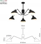 Потолочная люстра на штанге Rivoli Geraldine 4101-305