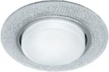 Светильник встраиваемый с белой LED подсветкой Feron CD4046 41908 GX53 без лампы, прозрачный, хром