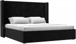 Кровать интерьерная Ларго 180 (Черный/Велюр) Лига Диванов арт.120729
