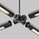 Х-образный вертикальный коннектор для системы Shelf с вводом питания Maytoni Accessories for system Shelf CA017TX-P-B (24V)