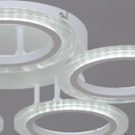 Потолочная люстра светодиодная на штанге с пультом Reluce 09812-3.3-05A WH (ночной режим, 220V, кольцо)