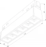 Трековый светильник Downlight магнитный Elektrostandard Slim Magnetic 6W 4000K Artas чёрный/золото 85101/01 (LED, 48V)