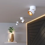 Накладной точечный светильник Elektrostandard Klips DLR031 15W 4200K 3100 белый матовый/золото