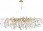 Подвесная люстра Odeon Light Delica 4969/16 HALL античн.бронза/алюмин./хрусталь G9 16*40W (220V, на тросе, лепестки, ветки)