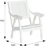 Кресло Массив решетка, каркас снег Mebelik арт.007763