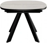 Стол DikLine B110 Хромикс белый,опоры черные