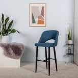 Стул барный R-Home Lars БлюАрт/Черный