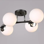 Потолочная люстра на штанге Reluce 02318-0.3-04 BK+CH (220V, шар)