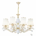 Подвесная люстра Arte Milano Florentia-3987 303987/8 Wh/Gd (220V, на цепи)