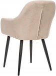 Стул с подлокотниками Слим, каркас Черный, велюр Бежевый Leset