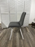 Обеденный стул M-City DAIQUIRI BLUVEL-14 GREY / белый каркас, велюр